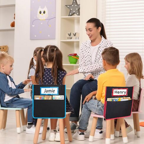 24 Pcs Chair Pockets for Classrooms, Student Chair Pockets, Classroom Chair Pockets, Seat Pockets for Classroom Chairs, Seat Sacks for Classroom Chairs, Seat Sack in Saudi Arabia