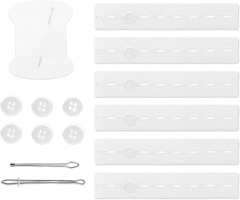 6pcs Pant Waist Tightener, Adjustable Waistband Tightener Elastic Waist Extenders Jean Waist Tightener for Pregnancy in Saudi Arabia