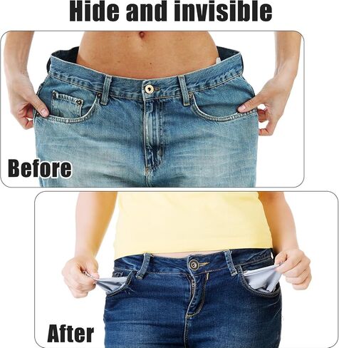 6pcs Pant Waist Tightener, Adjustable Waistband Tightener Elastic Waist Extenders Jean Waist Tightener for Pregnancy in Saudi Arabia