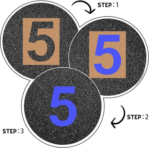 Briwooody 18 Inch Large Number Stencil 0-9 Numbers Pavement Stencils Templates Reusable Number Kit Stencil Set Large Letter Stencils for Cake Parking Lot and Equipment Spray Painting (18 Inch) in Kuwait