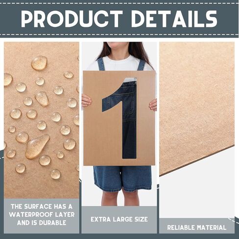 Briwooody 18 Inch Large Number Stencil 0-9 Numbers Pavement Stencils Templates Reusable Number Kit Stencil Set Large Letter Stencils for Cake Parking Lot and Equipment Spray Painting (18 Inch) in Kuwait