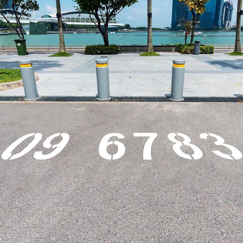 Briwooody 18 Inch Large Number Stencil 0-9 Numbers Pavement Stencils Templates Reusable Number Kit Stencil Set Large Letter Stencils for Cake Parking Lot and Equipment Spray Painting (18 Inch) in Kuwait