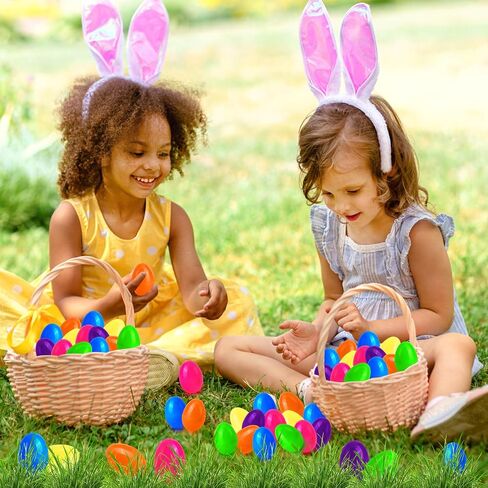 18 Pcs Easter Eggs Filled with LED Chick Puffer Balls, Easter Basket Stuffers with Light Up Stress Relief Fidget Toys Squeeze Ball for Kids Boys Girls Party Favor Gifts Easter Egg Hunt Fillers in Saudi Arabia