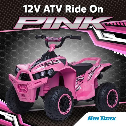 Kid Trax 12V Electric ATV - Boys and Girls Ride On Toys, Indoor/Outdoor Quad Four Wheelers, ATV Ride On, Kids' Electric Vehicle, ATV Car Vehicle w/Led Headlight, Max Weight 77 lb, Ages 3-8, Blue in Saudi Arabia