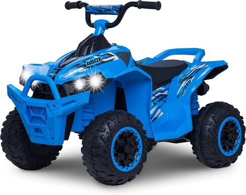 Kid Trax 12V Electric ATV - Boys and Girls Ride On Toys, Indoor/Outdoor Quad Four Wheelers, ATV Ride On, Kids' Electric Vehicle, ATV Car Vehicle w/Led Headlight, Max Weight 77 lb, Ages 3-8, Blue in Saudi Arabia