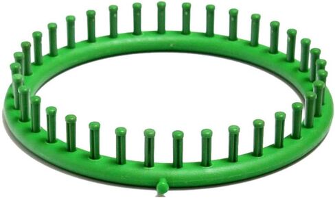 Knitting Loom Set, Round Plastic Knit Quick Loom Set, DIY Home Round Manual Craft Tool with Hook Needle Kit for Loom Knitting Hats, Scarves Shawl Sock Blankets & More(Green 24cm) in Saudi Arabia