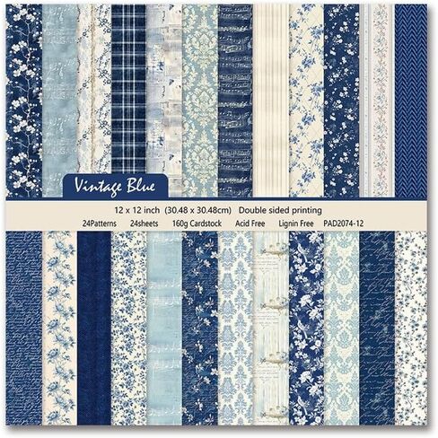 12×12 Boho Scrapbook Paper Vintage Flower Pattern Paper Pad,24 Sheets Double-Sided Bobo Floral Scrapbooking CardStock Paper Pad for Holiday Cardmaking DIY Origami Paper. in Kuwait
