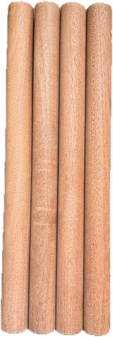 Mahogany Dowels Round Wooden Dowel Rods - Unfinished Hardwood Sticks - 1" by 12" for Crafts Sanded Smooth (1) in Saudi Arabia
