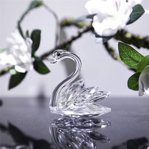 H&D HYALINE & DORA Sparkle Crystal Swan Figurine Collection Paperweight Table Centerpiece Ornament in Saudi Arabia