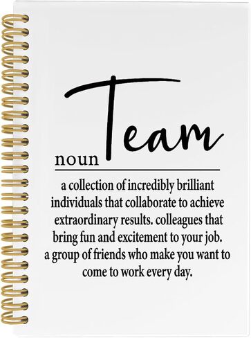 Team Gifts Spiral Notebook, Gifts for Work Team Journal, Team Gifts for Employees 5.5"x8.3" 164pages Lined Journal Notebooks, Team Definition Notebook for Office School Supplies (White) in Saudi Arabia