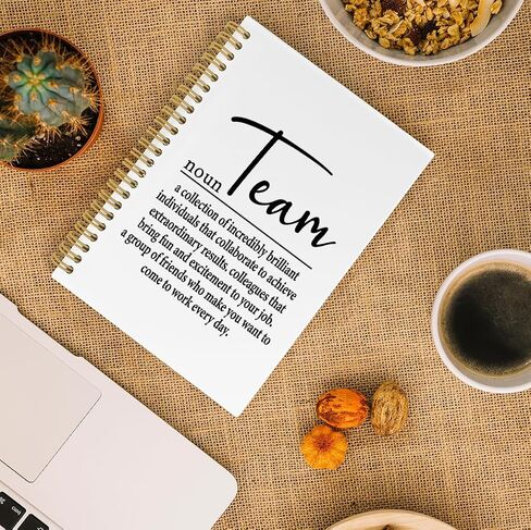 Team Gifts Spiral Notebook, Gifts for Work Team Journal, Team Gifts for Employees 5.5"x8.3" 164pages Lined Journal Notebooks, Team Definition Notebook for Office School Supplies (White) in Saudi Arabia