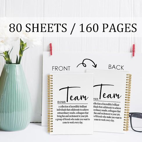 Team Gifts Spiral Notebook, Gifts for Work Team Journal, Team Gifts for Employees 5.5"x8.3" 164pages Lined Journal Notebooks, Team Definition Notebook for Office School Supplies (White) in Saudi Arabia
