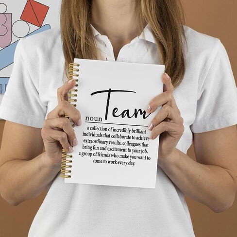 Team Gifts Spiral Notebook, Gifts for Work Team Journal, Team Gifts for Employees 5.5"x8.3" 164pages Lined Journal Notebooks, Team Definition Notebook for Office School Supplies (White) in Saudi Arabia