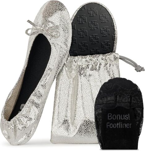 Silky Toes Foldable Flats for Women Purse Ballet Shoes Ballerina Slippers in Kuwait