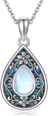 URONE Mustard Seed Necklace Sterling Silver Mustard Seed Faith Flower Pendant Necklace Christian Jewelry Gifts for Women in Kuwait