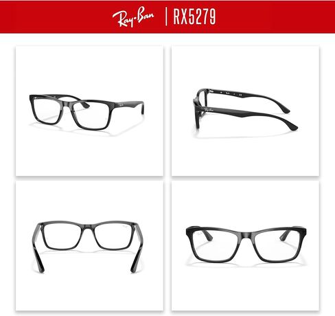نظارات راي بان RX5279 مربعة الشكل للرجال والنساء + حزمة مع مجموعة نظارات ديزاينر آي وير in Kuwait