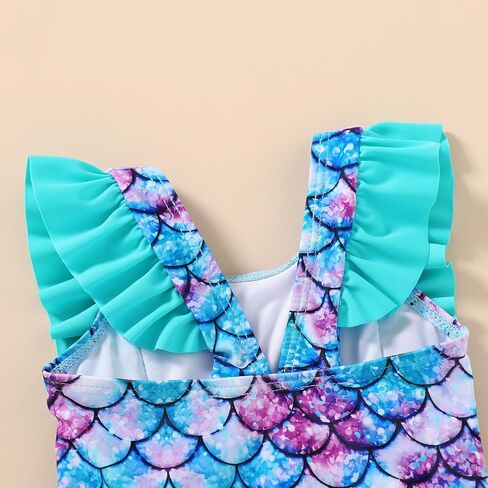 Happy Town One-Piece Infant Toddler Baby Girl Summer Swimsuit Watermelon Leopard Ruffle Swimwear Bikini Bathing Suit in Kuwait