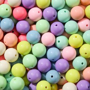 180pcs Chunk Bubblegum Beads 20mm Multicolor Acrylic Beads Color Crack Beads Pen Ball Beads for Pen Bag Jewelry Making Necklace Bracelets (deep Color), Large