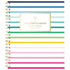 AT-A-GLANCE Desk Calendar 2025-2026 Academic, Simplified by Emily Ley, Monthly Desk Pad, 21-3/4" x 17", Standard, Happy Stripe (EL37-704A) in Kuwait
