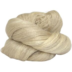 Luxurious Deep Gold Tussah Wild Silk Yarn, 2-Ply 2/70Nm, 50G, 3000+ Yds, Natural Fiber for Knitting, Crochet, Weaving Shawls/Sweaters