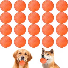 Jenaai 20 Pcs Indestructible Dog Toy Balls for Aggressive Chewers Chew Resistant Solid Rubber Bouncy Ball for Teeth Cleaning,2in/5cm Diameter(Colorful)