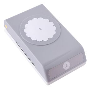 EK Tools Paper-punches, 2-Inch Scallop Circle, Gray, Metal Craft Punch, Stackable, Locks Shut, New Package