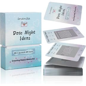 Romantic Couples Gift - Fun & Adventurous Date Night Box - Scratch Off Card Game with Exciting Ideas for Couple: Girlfriend, Boyfriend, Weddings Anniversaries Gif, Newlywed, Wife or Husband.Him Her r