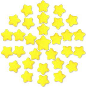 30pcs Star Squeeze Balls ، كرة إجهاد النجمة الأصفر المصغرة ، وألعاب نجم الإغاثة من القلق 2.16 بوصة للمكافأة المدرسية ، وجوائز الكرنفال ، وفضلات الحفلات ، وممارسة يدوية
