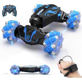 Remote Control Car - Gesture Sensing RC Stunt Car with Light & Music, Indoor/Outdoor All-Terrain 2.4Ghz RC Cars for Kids, Rechargeable Toy Cars, Birthday Gifts for Boys