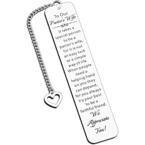 Pastor's Wife Gift for Woman Christian Appreciation Gifts for Prayer Bookmark Birthday Valentine's Day Present for Pastor Wife Religious Scripture Gifts for Girl Thanksgiving Gift for Her