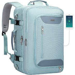 PIJUSHI Travel Backpack for Women Flight Approved Carry on Bag 16 inch Laptop Personal Item Daypack with Shoe Compartment(PE038 Light Purple)