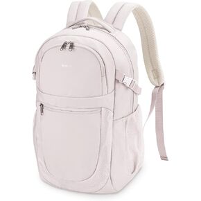 ECOHUB Travel Backpack for Women, 17.3 inch Suspended Laptop Bag, Fashion Water-Resistant College Computer Bookbag, 28L Personal Item Bag with 12 Pockets for Causal, Work, Green