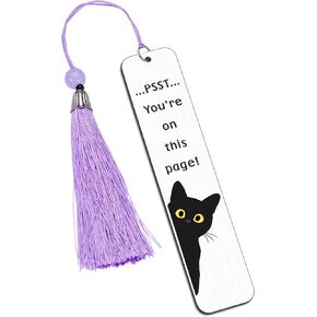 Cat Bookmark, Black Cat Gifts, Valentines Day Gifts for Teens, Daughter, Funny Bookmarks for Women, Bookmarks for Women, Sisters Gifts from Sister, Teacher Gifts, Cute Bookmarks, Gifts for Cat Lovers