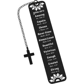 Sunflower Gifts for Women Scripture Baptism Gifts for Girls Boys Christian Graduation Gifts for Her Him Religious Catholic Gifts Bible Verse Bookmarks Faith Based Gift for Women Men First Communion