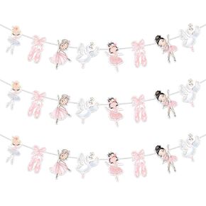 Kreatwow Ballet Garland Ballet Party Decoration Ballet Party Banner Ballerina Party Decor Ballerina Party Supply Supply for Ballet Dancing Girl Ballerina Party Baby Shower Wedding