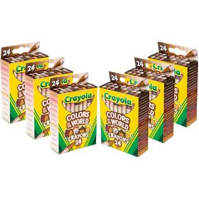 Crayola Colors of the World Bulk Colored Pencil Set - 6 Packs (24ct), Skin Tone Kids Colored Pencils for Kids, School Supplies in Kuwait