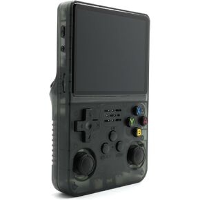 R36S Console Game Game Game مع 15000 لعبة (شفافة أرجوانية)