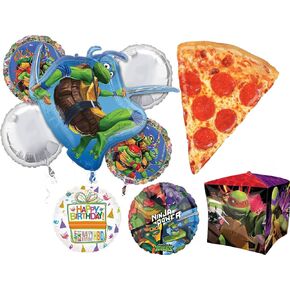 TMNT Theme Birthday Party Supplies Ninja Turtle Mayhem Pizza Balloon Bouquet Decorations