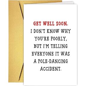 Funny Get Well Cards for Him Her, Get Well Soon Gifts, Humor Speedy Surgery Recovery Card, Feel Better Gifts, Humor Sympathy Cards For Women Men, Thinking of You Gift, Encouragement Card