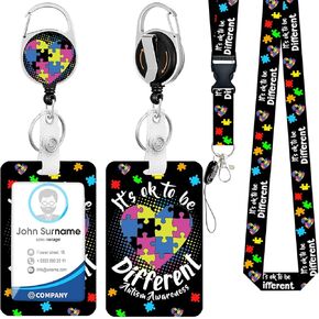 I Dont Know I Just Work Here Lanyards for ID Badges, Funny Teacher ID Badge Holder with Breakaway Lanyard Retractable Badge Reel, ID Card Holder Keychain Name Badge Clip for Teacher Nurse Student