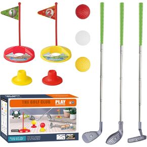 Liberry Toddler Golf Set for 3 4 5 6 Years Old Boys Girls, Adjustable Kids Golf Clubs Set with Putting Mat & Storage Bag, Outdoor Indoor Sports Toys Christmas Birthday Gifts
