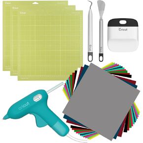 Cricut Value Starter Kit - Includes Premium Vinyl, Mats, Glue Gun, & Tools (for Cricut Maker & Explore Family Machines)