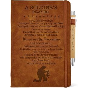 Soldier Prayer Journal 200 Pages Notebook Diary A5 Lined, Army Soldier Prayer Gift, Religious Gift for Soldier, Gifts for Military Soldier Enlistment Graduation Birthday Christmas Homecoming