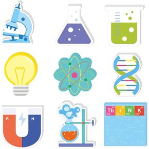 Geyee 18 Pads Funny Science Sticky Notes Cute Chemistry Note Pad Essentials Teacher Student Gifts Stationary Sticky Notepad Self Stick Memo Novelty Laboratory Notes for Lab School Supplies