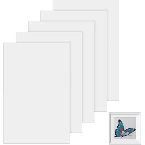 Taiyin 5 Pieces Mounting Board No Acid Sticky Board for Cross Stitch Self Adhesive Cross Stitch Supplies for Framing Picture Embroidery Needlework Craft (15 x 9.8 Inch)