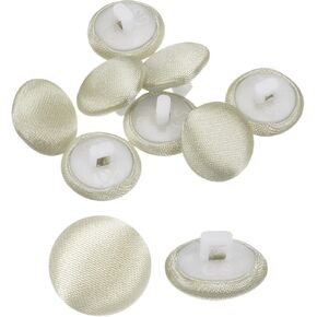 Harfington 10pcs أزرار الساتان 0.5 بوصة (12.5 مم) ساتان ناعم مغطاة أزرار سهرة مستديرة مع أزرار القماش شانك لزفاف الزفاف بلوزة بدلات ديي ، الأزرق البحري