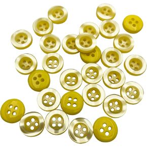 100pcs 4 Hole Shirts Sewing Flatback Buttons, Resin Pearl Button Sewing/Scrapbooking Handmade Accessories 11mm PT1397