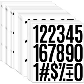 720 Pcs 3Inch Number Stickers,30 Sheets Numbers and Symbols Vinyl Waterproof Stick on Numbers for Mailbox Signs, Door, Cars, Trucks, Home, Residence, Address Number (Black)