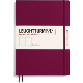 LEUCHTTURM1917 - Notebook Hardcover Master Slim A4+ - 123 Numbered Pages for Writing and Journaling (Black, Dotted) in Kuwait