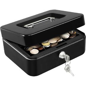 صندوق قفل المال مع علبة عملة قابلة للإزالة ، صندوق أموال متين ومقاومة للخدش ، مربع آمن قفل محمول مع مقبض in Kuwait